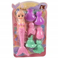 Lalki dla dziewczynek - MINI LALKA BAJKOWA SYRENKA KSIĘŻNICZKA RÓŻNE KOLORY - miniaturka - grafika 1