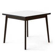 Stoły - Czarno-biały rozkładany stół w dekorze dębu Hammel Single, 90 x 90 cm - miniaturka - grafika 1