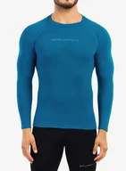 Bluzy sportowe męskie - Bluza termoaktywna Brubeck 3D Run PRO LS Shirt - blue - miniaturka - grafika 1