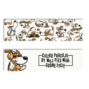 Zakładka kartonowa - Godne życie - Pies - Zakładki do książek - miniaturka - grafika 1