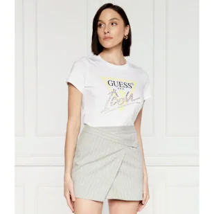 GUESS T-shirt ICON TEE | Regular Fit - Koszulki i topy damskie - miniaturka - grafika 1