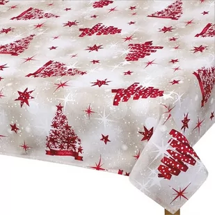 Bellatex Obrus Świąteczna czerwona choinka, 35 x 35 cm, 35 x 35 cm - Obrusy i serwetki - miniaturka - grafika 1