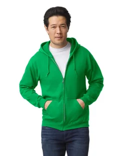 Bluza Rozpinana z Kapturem KOLORY Gildan HEAVY 18600 ZIELONY Irish M - Bluzy męskie - miniaturka - grafika 1