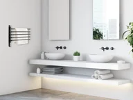 Wieszaki łazienkowe - Wieszak na ręczniki łazienkowy TYROS czarny loftowy - miniaturka - grafika 1