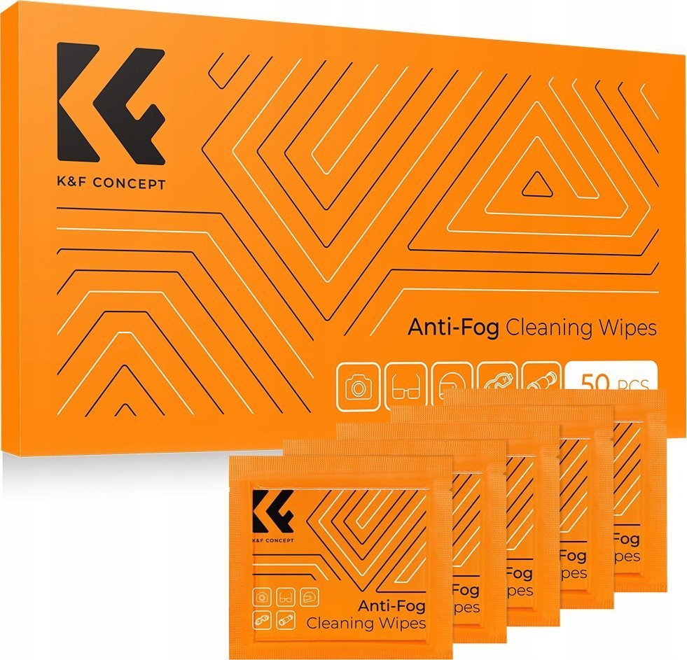 Kf Chusteczki Do Czyszczenia Optyki Okularów Soczewek K&f Concept 50szt. Przeciw Parowaniu Anti-fog / Kf08.034a SB8313