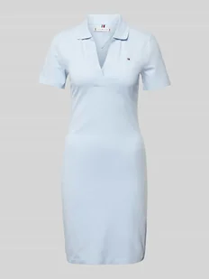 Sukienka polo o długości do kolan z wyhaftowanym logo - Sukienki - miniaturka - grafika 1