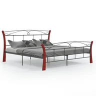 Łóżka - Rama łóżka, czarna, VidaXL, metalowa, 180x200 cm - miniaturka - grafika 1