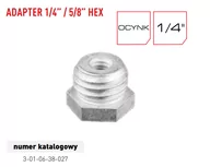 Sprzęt geodezyjny - PRO Adapter 1/4-5/8 HEX 17mm 3-01-06-38-027 19797 - miniaturka - grafika 1