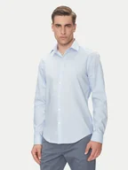 Koszule męskie - Calvin Klein Koszula LV019EU017 Błękitny Slim Fit - miniaturka - grafika 1