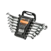 Klucze i nasadki - FASTER TOOLS Klucze płasko-oczkowe satyna 6 szt. - miniaturka - grafika 1