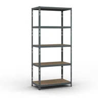 Szafy i regały magazynowe - B2B Partner Regał półkowy 1954 x 900 x 500 mm, nośność 175 kg 540026 - miniaturka - grafika 1