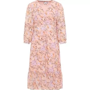 usha BLACK LABEL Damska sukienka midi z kwiatowym nadrukiem qisha, różowa wielokolorowa, XXL, Różowy, wielokolorowy, XXL - Sukienki - miniaturka - grafika 1