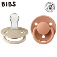 Śliniaki i fartuszki - BIBS DE LUX 2-PACK VANILLA & PEACH Smoczek uspokajający silikonowy ONE SIZE - miniaturka - grafika 1