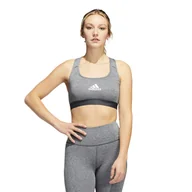 Bielizna sportowa damska - Biustonosz damski adidas  PWR Mid-Support Dark Grey Heather L AC - miniaturka - grafika 1