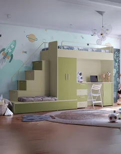 Meblościanka Raj 5 kaszmir - pokój dziecięcy, młodzieżowy z materacem i stelażem zielony oliwka - Krzesełka i taborety dla dzieci Meblościanka Raj 5 kaszmir - pokój dziecięcy, młodzieżowy z materacem i stelażem zielony oliwka - Krzesełka i taborety dla dzieci - miniaturka - grafika 1