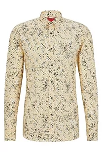 HUGO Koszulka męska, Light Beige278, 46 - Koszulki męskie - miniaturka - grafika 1