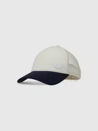 Czapki damskie - 4F Czapka z daszkiem trucker uniseks - biała L/XL - miniaturka - grafika 1