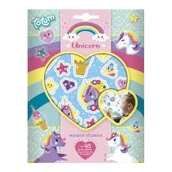 Zabawki kreatywne - Totum Naklejki na szybę wielorazowe Jednorożce - miniaturka - grafika 1