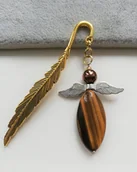 Zakładki do książek - ZŁOTA ZAKŁADKA DO KSIĄŻKI ANIOŁ TYGRYSIE OKO - miniaturka - grafika 1