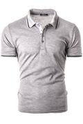 Koszulki męskie - koszulka polo YP321 - szara - Risardi - miniaturka - grafika 1
