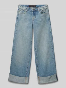 Jeansy o kroju baggy z mieszanki bawełny model ‘BROOME’ - Spodnie i spodenki dla dziewczynek - miniaturka - grafika 1