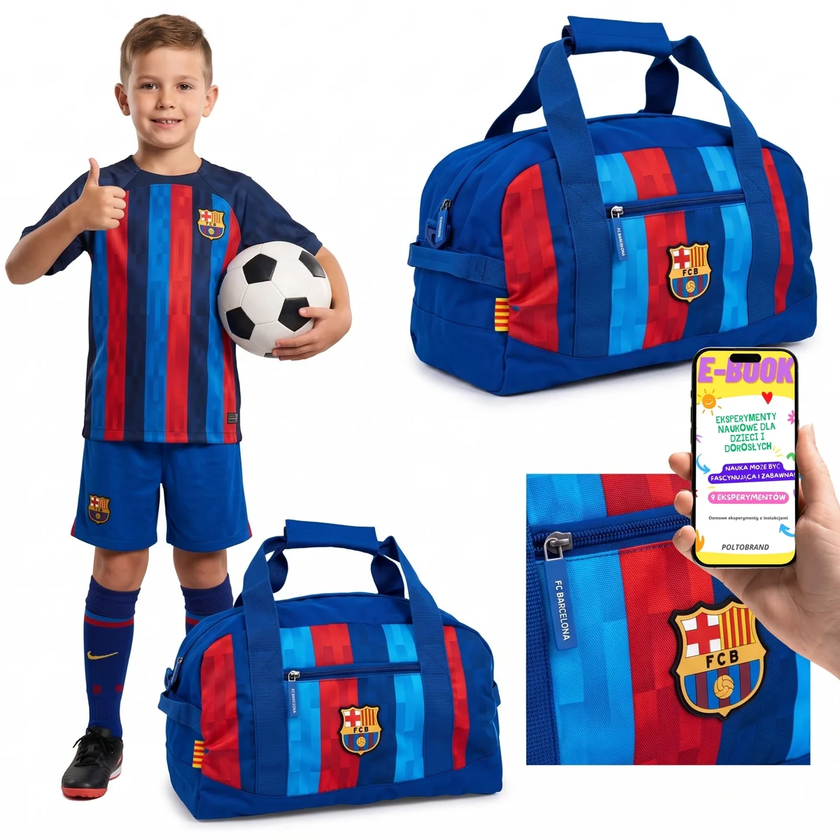 Torba Treningowa FC Barcelona Sportowa 21L Prezent dla Piłkarza + E-BOOK