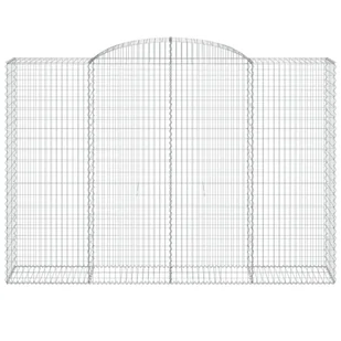 vidaXL Kosze gabionowe, 2 szt, 300x50x200/220 cm, galwanizowane żelazo - Ogrodzenia - miniaturka - grafika 5