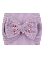 Ozdoby do włosów - Dziewczęca opaska z perełkami jasnofioletowa Ambra r.46/50 - miniaturka - grafika 1