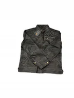 Kurtki męskie - Skórzana kurtka męska brązowa REAL LEATHER L - miniaturka - grafika 1