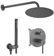 Zestawy prysznicowe - Rea Zestaw natryskowy podtynkowy Rea Lungo Tytan + BOX - miniaturka - grafika 1