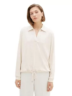 TOM TAILOR Bluza damska, 30265 - Soft Buttercream Melange, XXL - Bluzy damskie - miniaturka - grafika 1