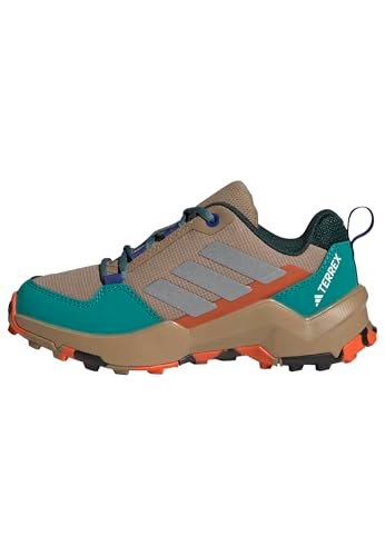 adidas Uniseks - dzieci TERREX AX4R HIKING SHOES, Cardboard/Matte Silver/Pure Teal, 31 1/2 EU