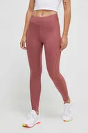 Legginsy - Reebok legginsy do jogi kolor różowy gładkie - miniaturka - grafika 1