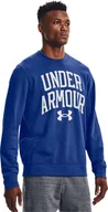 Bluzy męskie - Under Armour Under Armour Rival Terry Crew 1361561-432 Niebieskie M - miniaturka - grafika 1