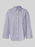 Bluzki damskie - Bluzka koszulowa o kroju regular fit z czystej bawełny - miniaturka - grafika 1