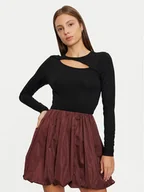 Bluzki damskie - Vila Bluzka Erna 14106753 Czarny Regular Fit - miniaturka - grafika 1