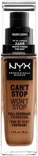 NYX Professional Makeup Professional Makeup - CAN'T STOP WON'T STOP - FULL COVERAGE FOUNDATION - Podkład do twarzy - WARM CARAMEL NYXSSWCA - Podkłady do twarzy - miniaturka - grafika 2