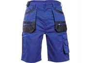 Spodnie sportowe męskie - BE-01-009 - krótkie spodnie robocze, bawełna 20%, poliester 80% - royal/czarny 62 - miniaturka - grafika 1