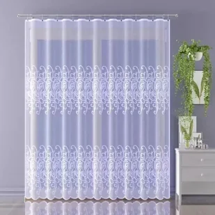 Firanka gotowa żakardowa Irene A083 300x250 cm biała - 250 cm 300 cm - Firany - miniaturka - grafika 1