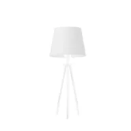 Lampy stojące - Biała lampka nocna LED na trójnogu do sypialni BERGEN - miniaturka - grafika 1
