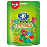 Żelki - AMOS 4D GUMMY LETTERS ŻELKI W KSZTAŁCIE LITEREK O SMAKU OWOCOWYM 85G - miniaturka - grafika 1