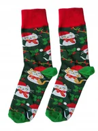 Skarpetki męskie - Skarpetki świąteczne damskie w koty 39-42 skarpety świąteczne damskie - miniaturka - grafika 1