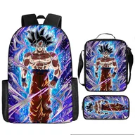Torebki damskie - Plecak studencki z nadrukiem Dragon Ball Trzyczęściowy zestaw (plecak + torba na posiłek + piórnik) Produkt 1 - miniaturka - grafika 1
