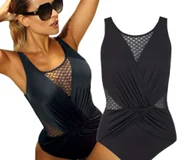 Stroje kąpielowe - Self strój kąpielowy damski jednoczęściowy modelujący elegancki kobiecy R.XXL - miniaturka - grafika 1