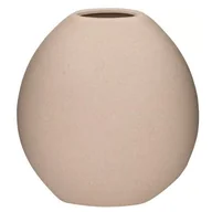 Wazony i flakony - Wazon MY HOME Globule 22.5 x 13 x 25 cm Beżowy - miniaturka - grafika 1
