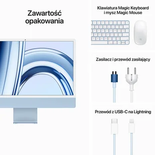 Apple iMac 24" 4,5K Retina M3 8-core CPU + 8-core GPU / 8GB / 256GB SSD / Niebieski (Blue) - Zestawy komputerowe - miniaturka - grafika 11