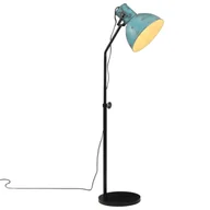 Lampy stojące - vidaXL Lampa stojąca, 25 W, postarzany niebieski, 30x30x90-150 cm, E27 - miniaturka - grafika 1