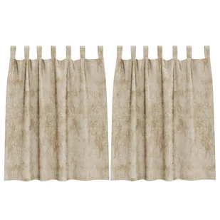 vidaXL Zasłony Aksamitne 2 szt. z ozdobami Kremowe 140x140 cm - Zasłony - miniaturka - grafika 1