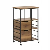 Wózki kuchenne - Wózek Kuchenny serwowania Szafka Łazienkowa Kredens Półka Loftowy FKW111-PF - miniaturka - grafika 1