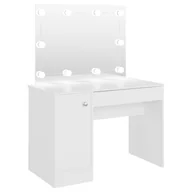 Toaletki - shumee Stolik do makijażu z oświetleniem LED 110x55x145 cm MDF - miniaturka - grafika 1